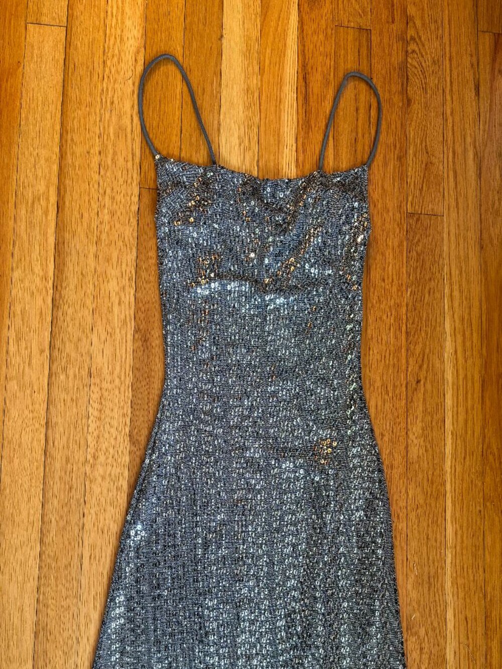 Urban Outfitters Sequin Mini Dress, Silver / Gray.